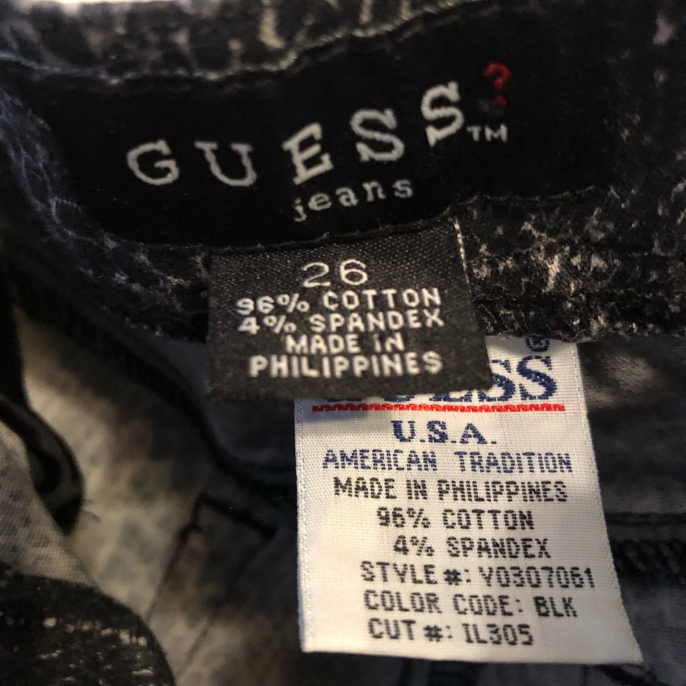 GUESS High Rise Sneak Print Skinny Jeans - Picture 5 of 8